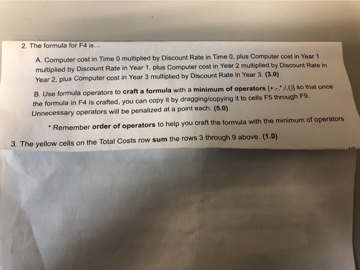 this is an excel assignment Discount Rate Present