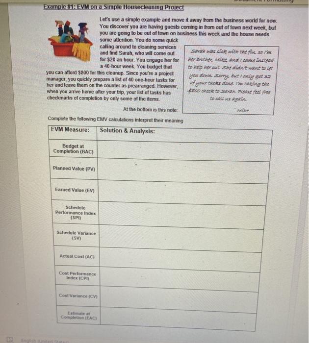plez help me to get this Example #1: EVM on a