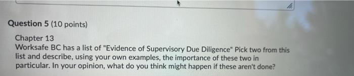 supervisory skills Question 5 (10 points) Chapter