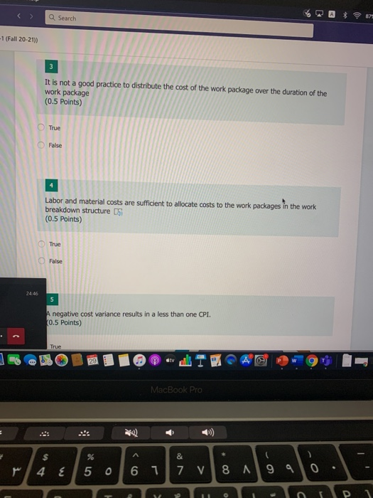 true / false ??? If project resources are