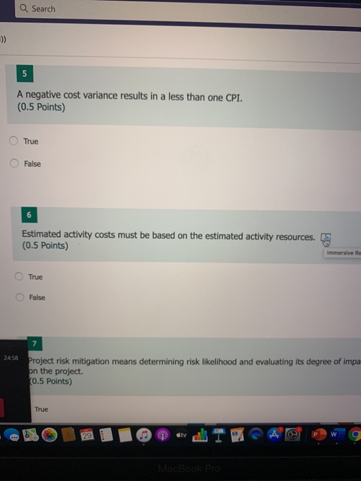 true / false ??? If project resources are