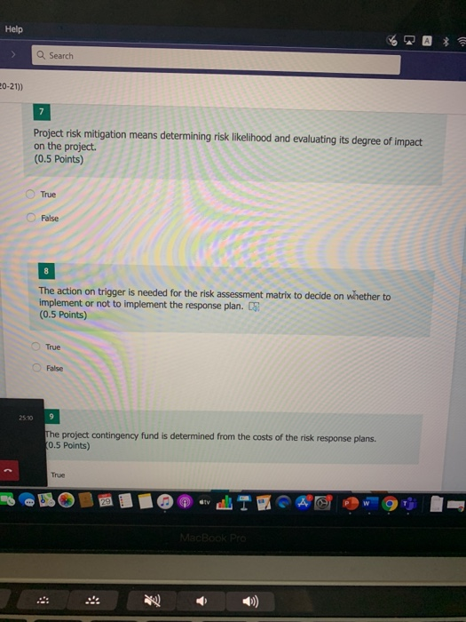 true / false ??? If project resources are