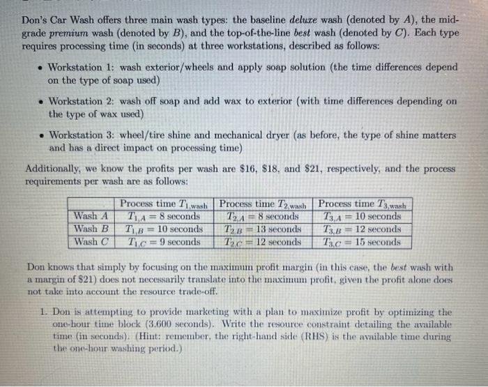 Explanation of each would be helpful! Don's Car