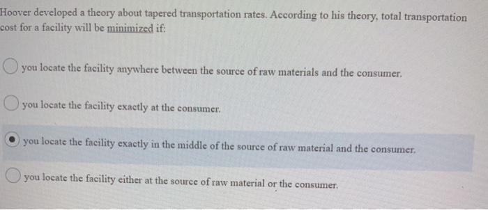 Hoover developed a theory about tapered