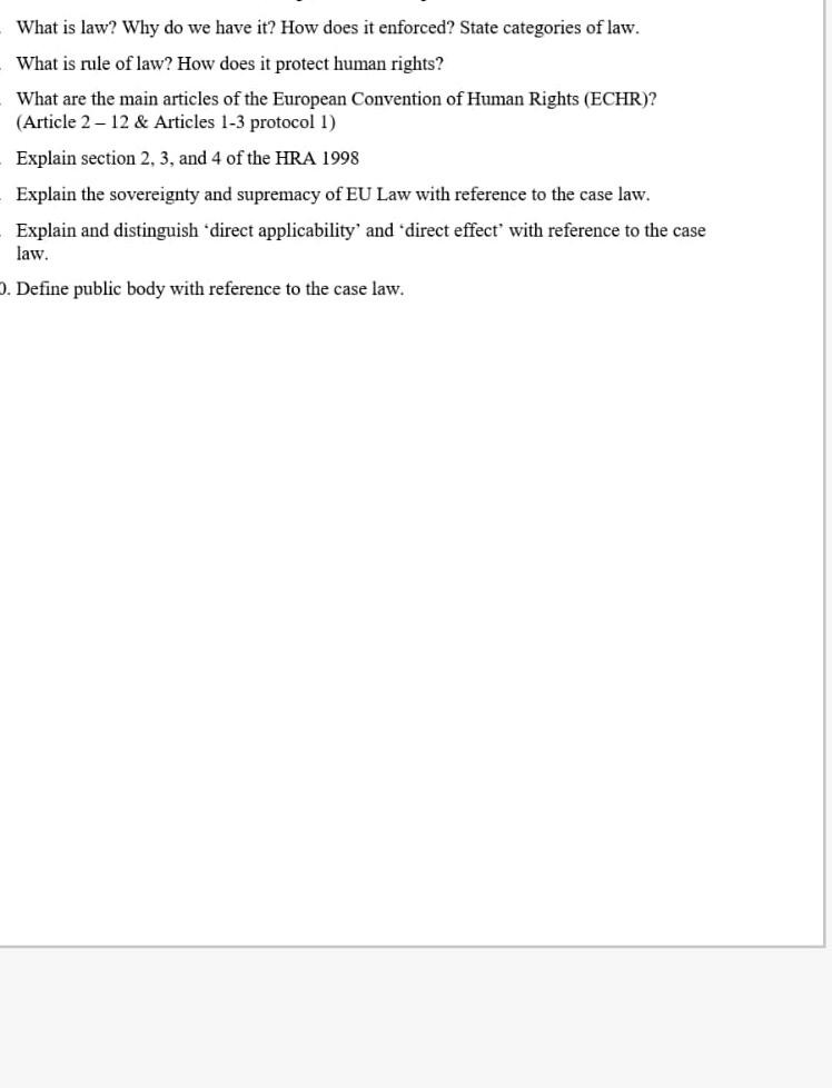 What is law? Why do we have it? How does it