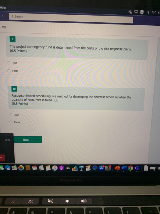 true / false ??? If project resources are