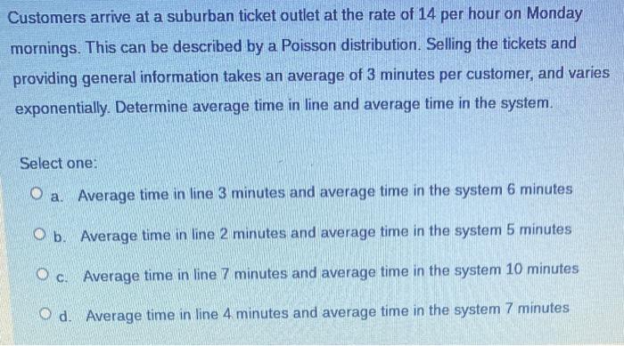 Customers arrive at a suburban ticket outlet at
