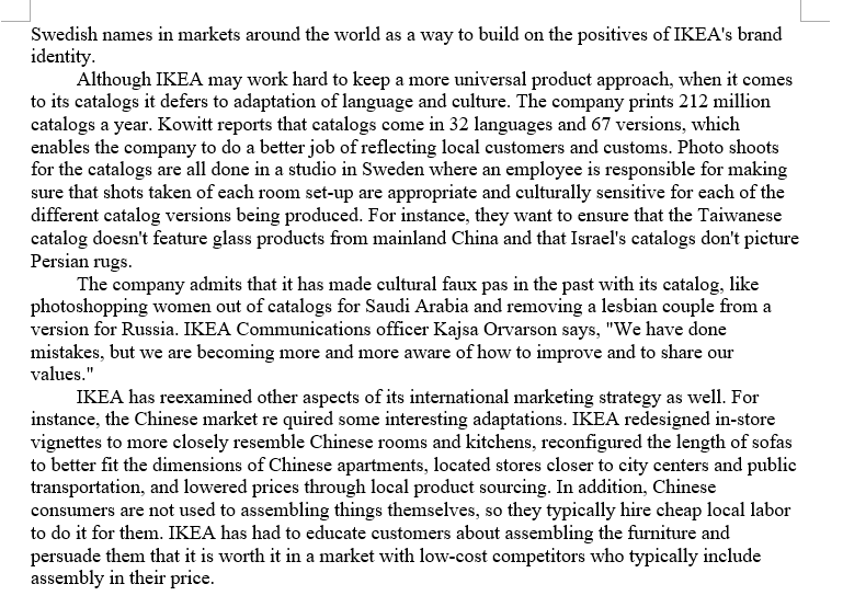 Companies who market internationally often have