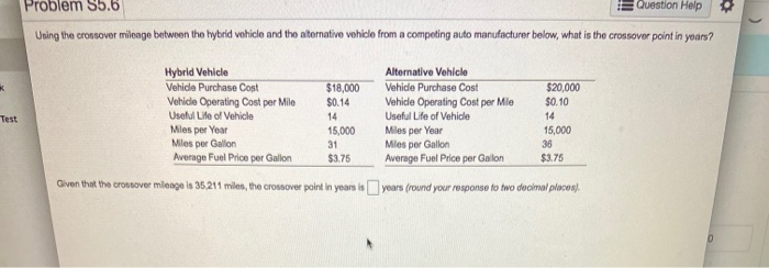 Problem S5.6 Question Help Using the crossover