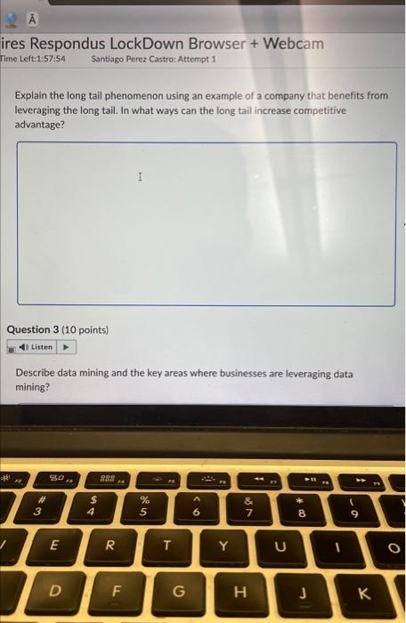 Explain the long tail phenomenon using an example