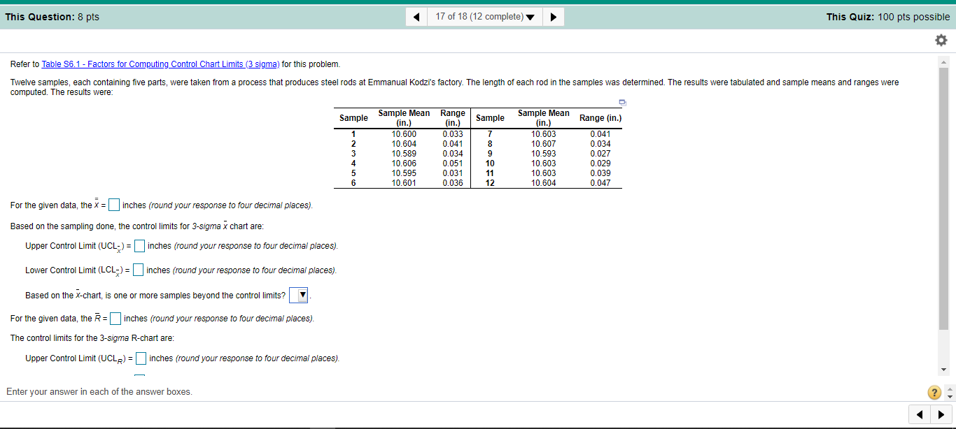 This Question: 8 pts 17 of 18 (12 complete) This