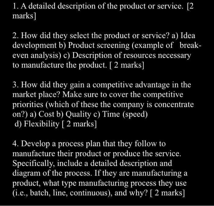 Based on AT&T 1. A detailed description of the