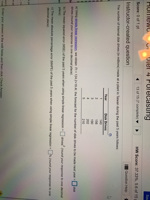 Score: 0 of 1 pt 6 of 15 (6 complete) Problem 4.8