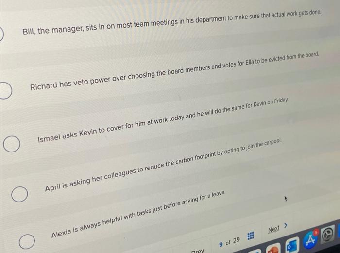 Which of the following situations best