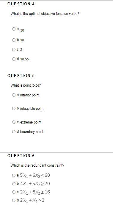 QUESTION 2 02-07 Solve the following LP problem