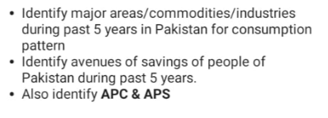 Identify major areas/commodities/industries