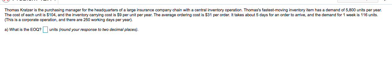 Thomas Kratzer is the purchasing manager for the