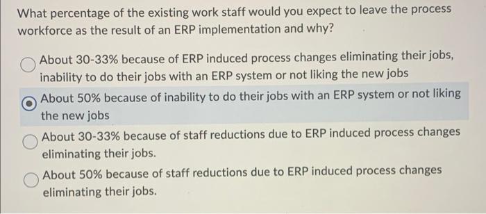 What percentage of the existing work staff would