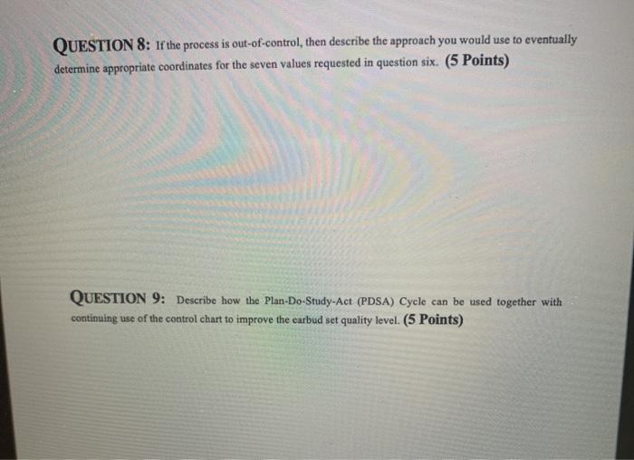 QUESTION 8: If the process is out-of-control,