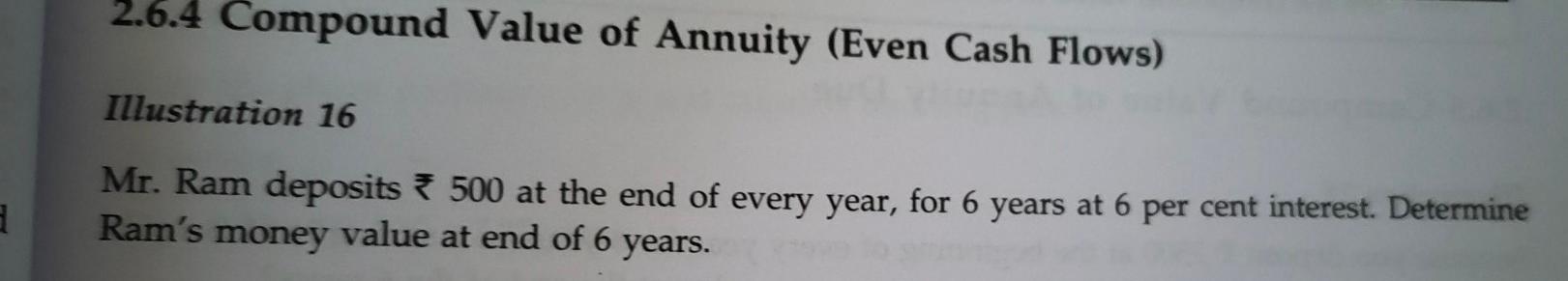 j need a correct 2.6.4 Compound Value of Annuity