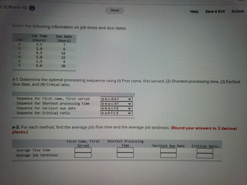 please show calculations in excel when possible h