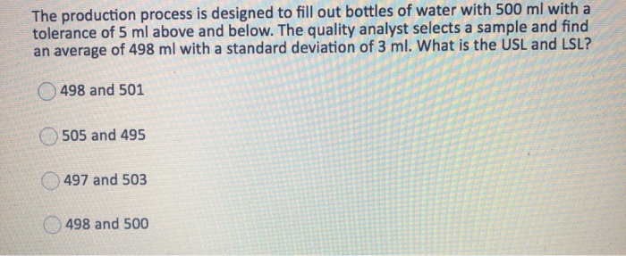 The production process is designed to fill out