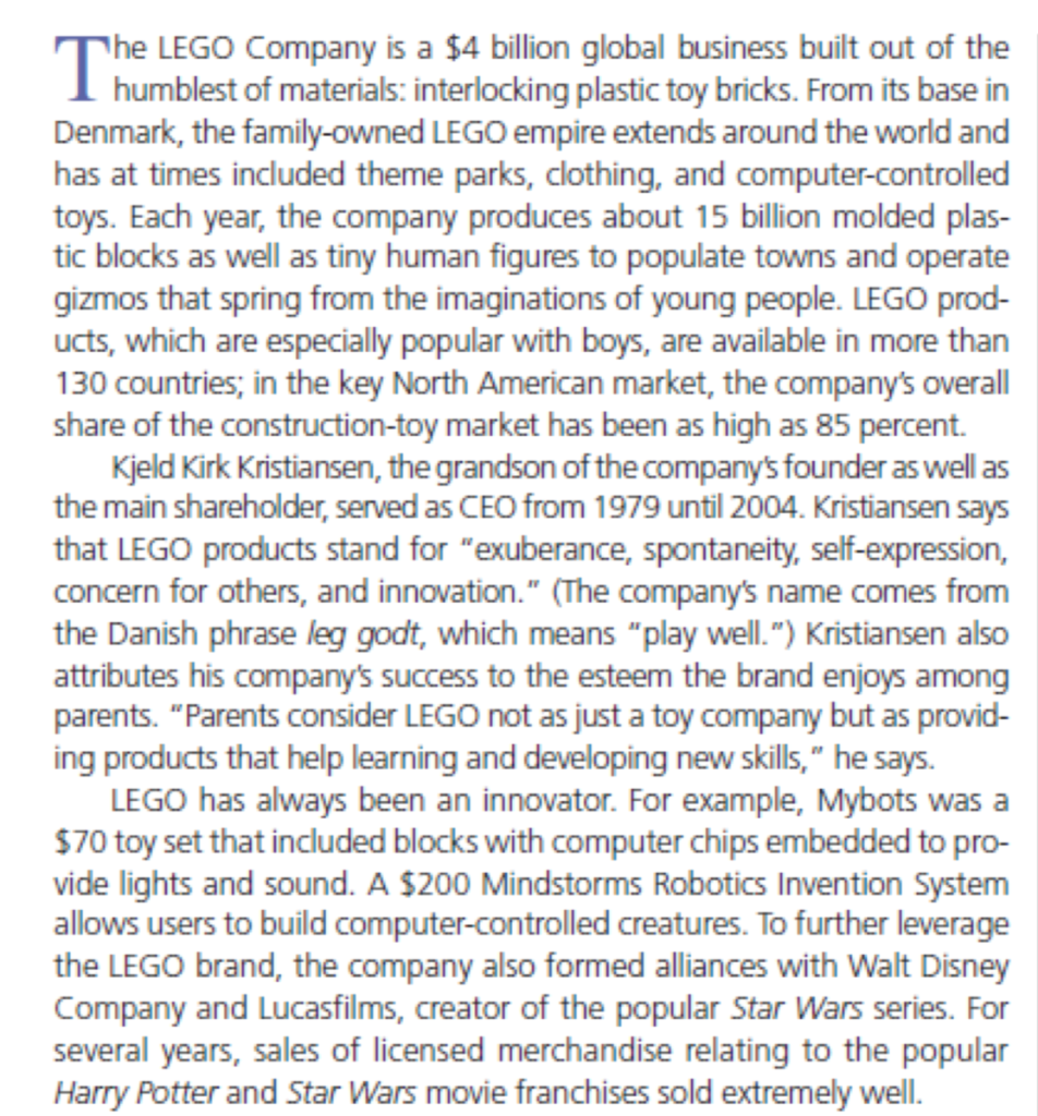 16-14: Jergen Vig Knudstorp became CEO in 2004.