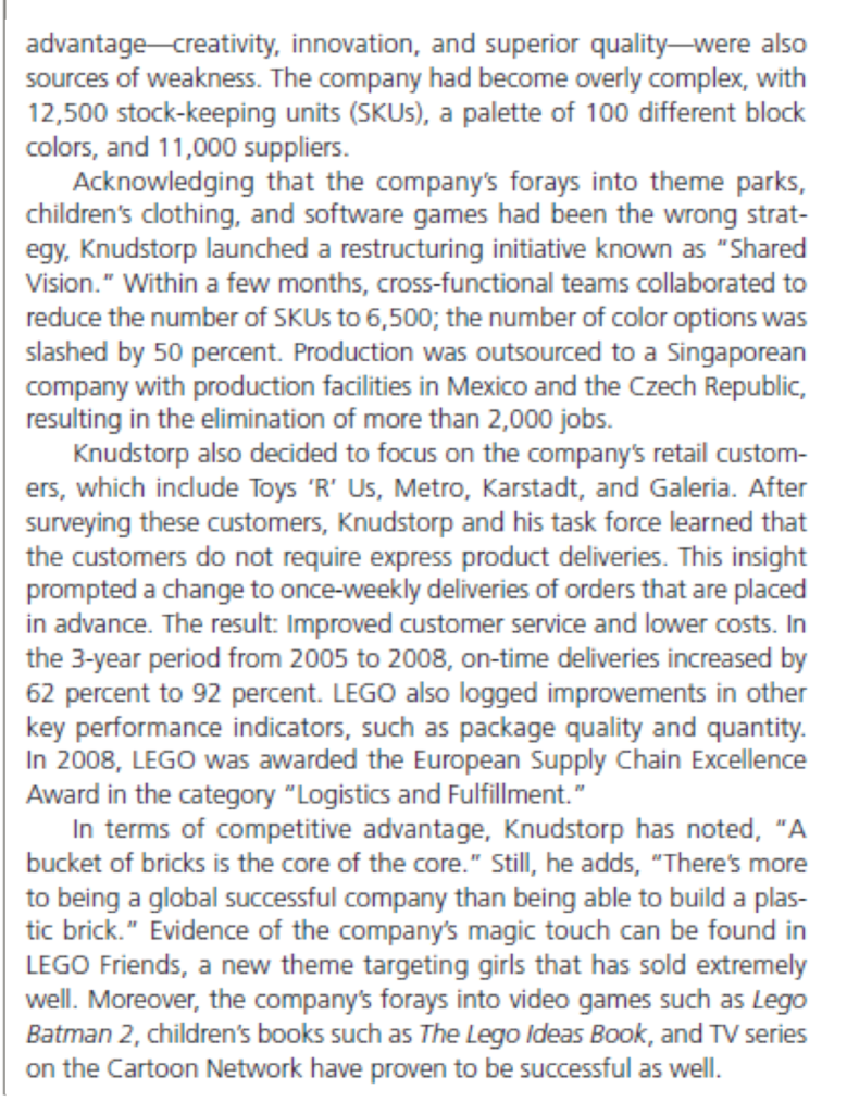 16-14: Jergen Vig Knudstorp became CEO in 2004.