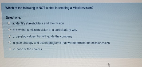 Which of the following is NOT a step in creating