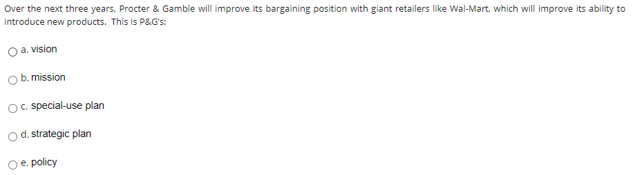 A purpose statement, which is often referred to