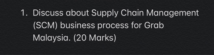1. Discuss about Supply Chain Management (SCM)