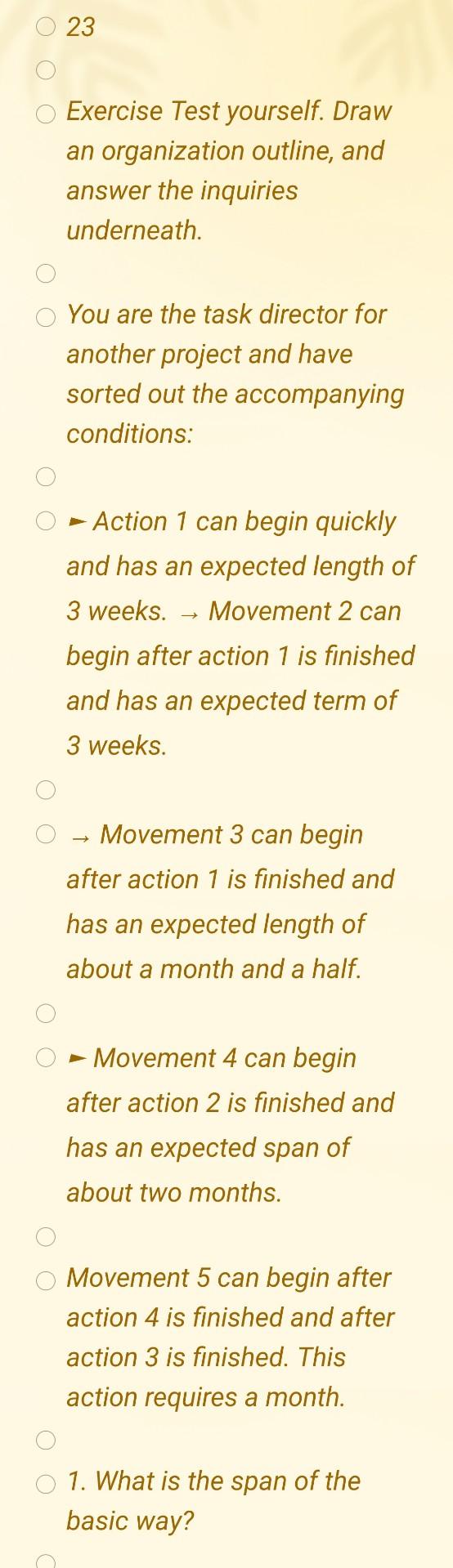 h 23 Exercise Test yourself. Draw an organization