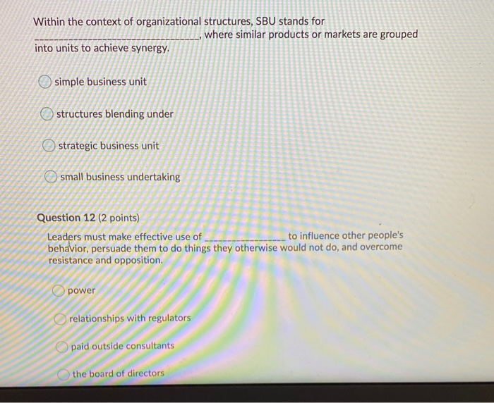 Within the context of organizational structures,