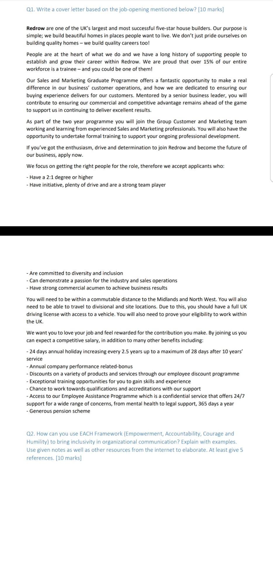 business communication part 2 mid term help Q1.