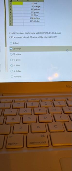 A 1 1 N 3 4 5 3 4 5 6 7 8 B O red 7 orange 25