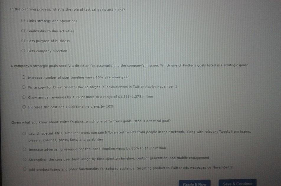 There are several steps in the planning process.