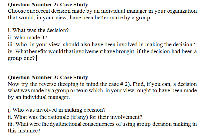 Question Number 2: Case Study Choose one recent