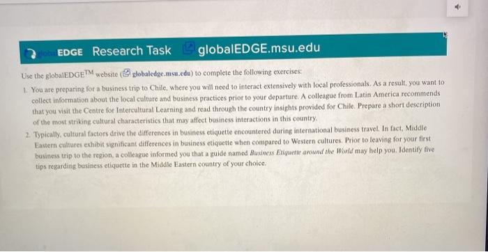 please answer number 2 only EDGE Research Task