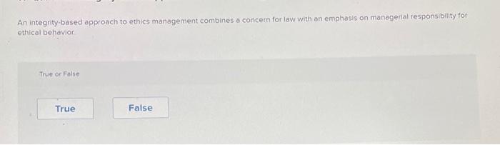 An integrity-based approach to ethics management