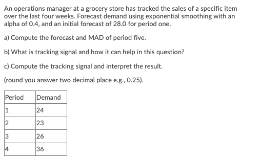 PLEASE HELP! 1. An operations manager at a