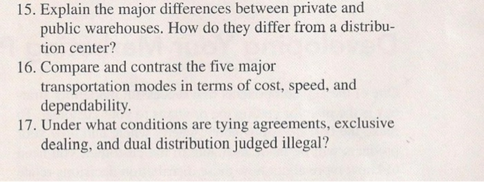 15. Explain the major differences between private