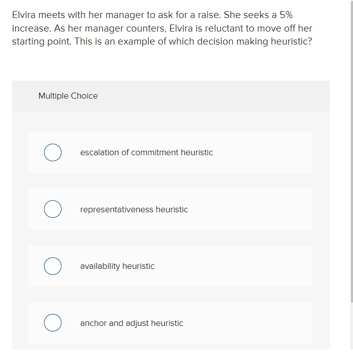 Elvira meets with her manager to ask for a raise.