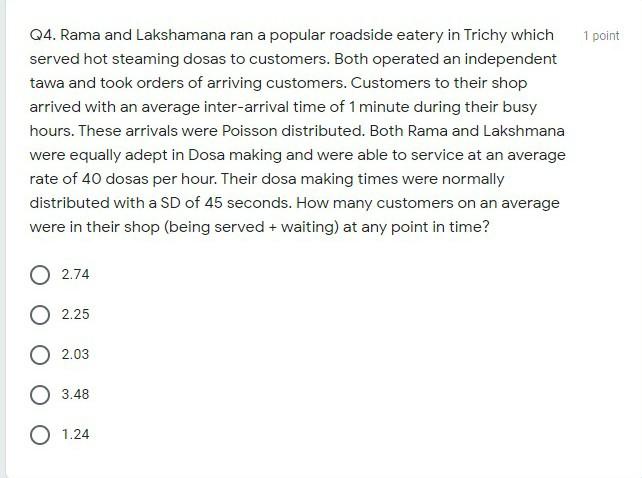 1 point Q4. Rama and Lakshamana ran a popular