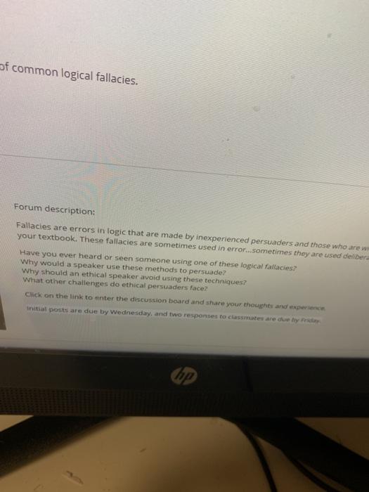 Fallacies.avi of common logical fallacies. Forum