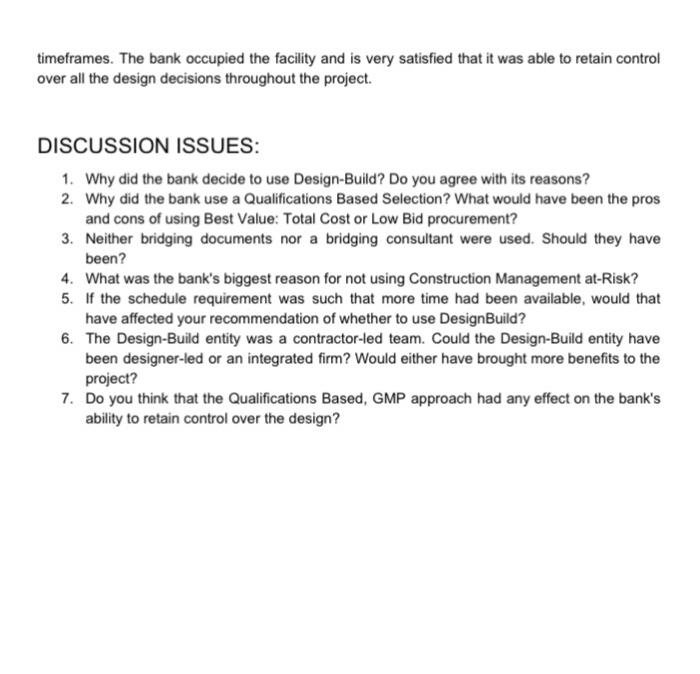 Construction Delivery Systems Design-Build (DB)