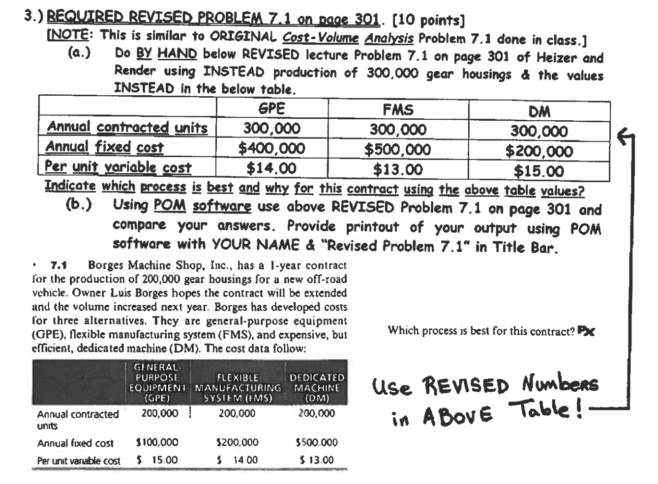 Please show specific hand calculations. 3.)