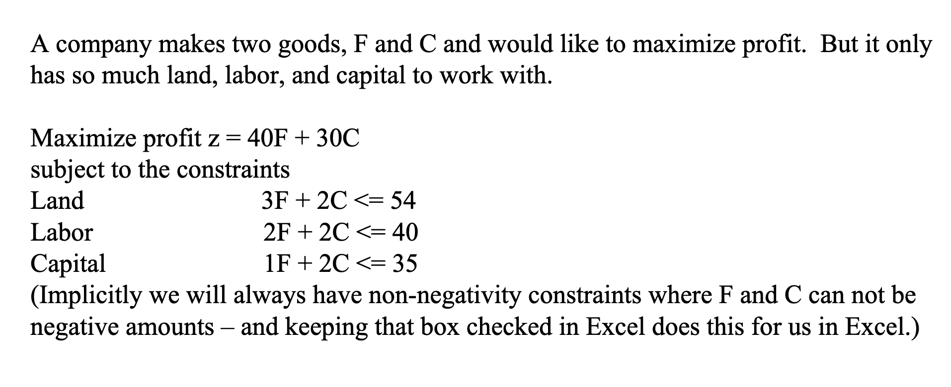 Use Excel and the Solver tool within Excel to