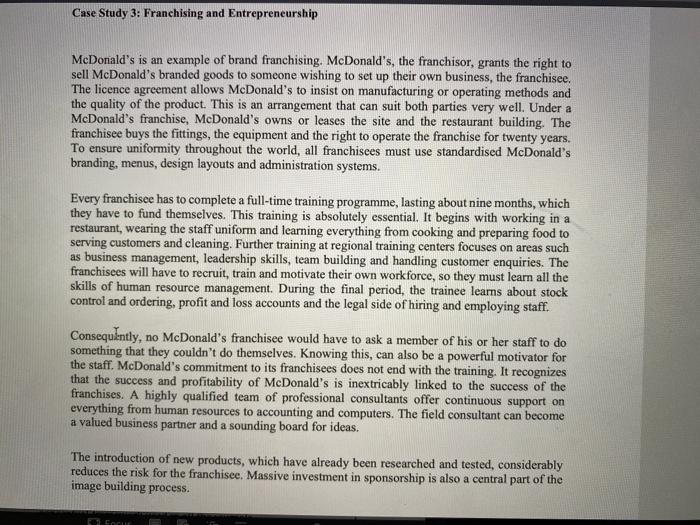 read case study and solve these 4 question Case