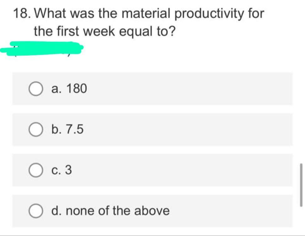 18. Please I need 1 line explanation for each