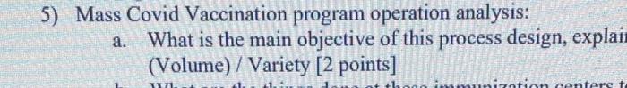5) Mass Covid Vaccination program operation
